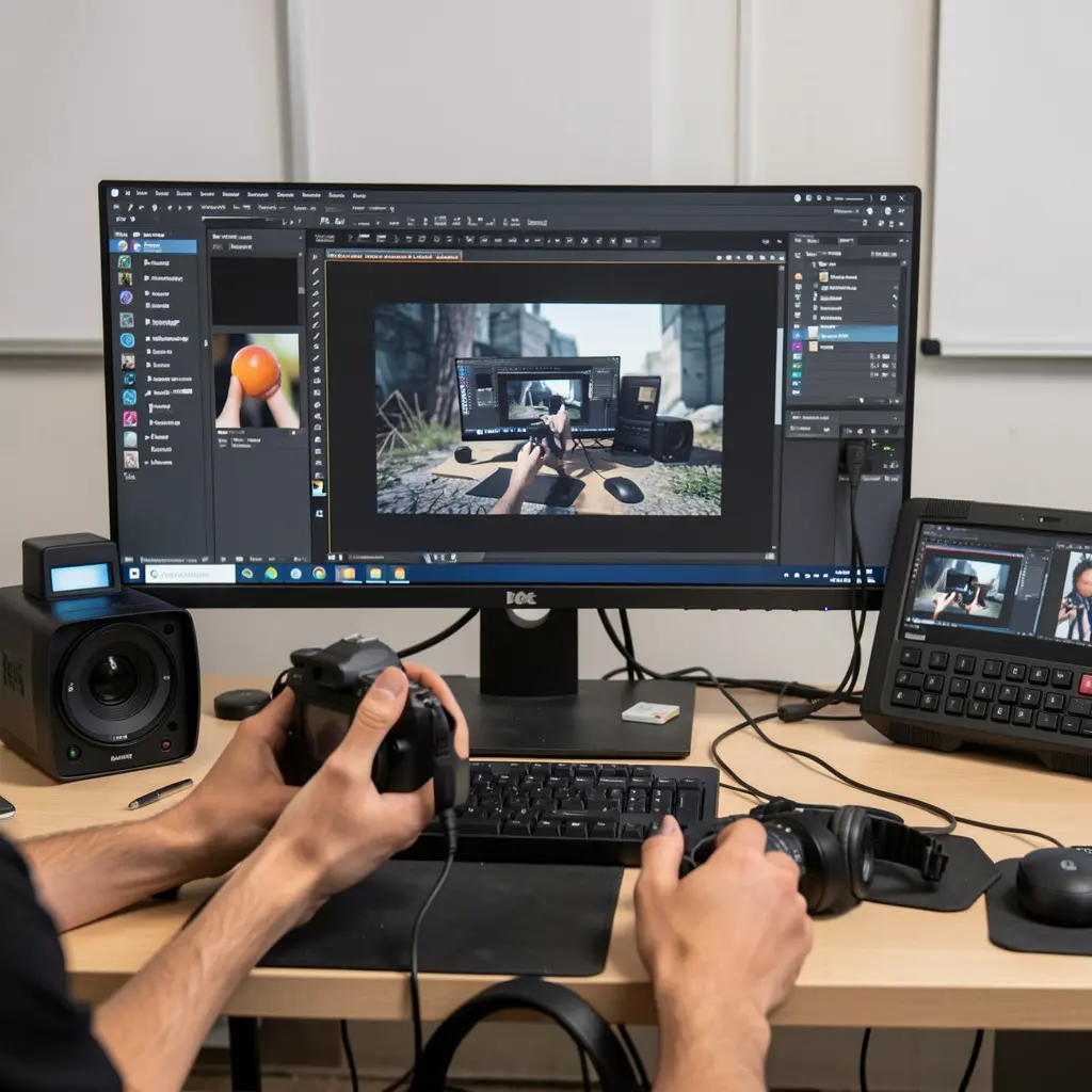 Step-by-step photo processing workflow at our studio